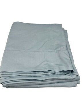 California Design Den RV Queen 100% Cotton Classic Flat Sheet Solid Blue Bedding